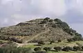 The hill Souvloto Mouri, on top of which is the minoan house