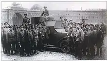 Image 11Provisional Government's volunteer soldiers secure Petrograd's Palace Square with the Austin Armoured Car, summer 1917. (from Russian Revolution)