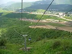 View of the complex from the cable car