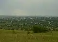 View of the city of Siversk from the chalk mountain.