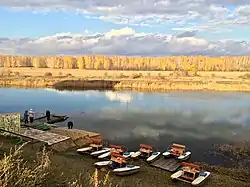 River on the boundary of Lyubinsky District