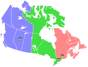 Territories of electoral precincts of Ukraine in Canada