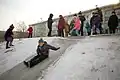 Ice slide in Russia