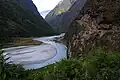 Interlocking spurs along the Marsyangdi River (Nepal)