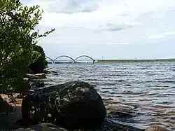 Railway bridge across the Volga River connecting Nekouzsky and Rybinsky Districts