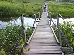 one of the few pedestrian bridges in Siversk