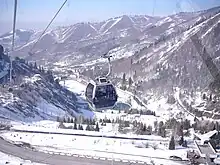 The new Medeu-Shymbulak gondola line. 8-passenger cabin