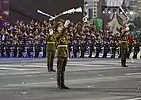 A member of the guard performing precision drill.