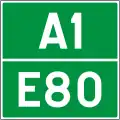 Highway route number sign