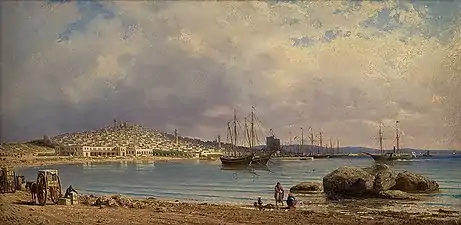 View of Baku from the sea (1872)