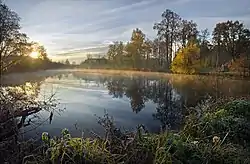 Park with ponds: Pushkinskaya street, Chekhov, Chekhovsky District