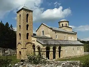 Sopoćani monastery by King Stefan Uroš I Nemanjić at Stari Ras, UNESCO World Heritage Site, 1265