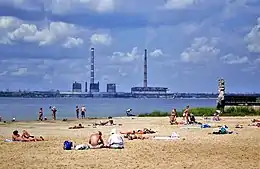 Svitlodarsk scene overlooking power plant