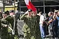 A Major of the 3rd Battalion, RCR on parade in Kyiv, August 2018.