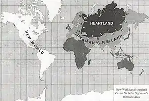 Image 3World map with the concepts of Heartland and Rimland applied (from Geopolitics)