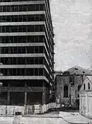 The synagogue near the newly built Institute, 1960s