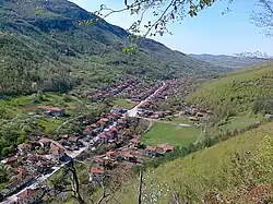 The center of the village seen from above.