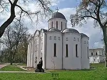 Borys-Hlib Cathedral in front of Saviour-Transfiguration Cathedral.