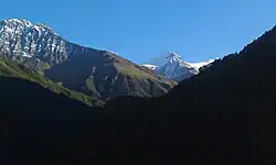 Mountains in Sharoysky District near the selo of Khulandoy