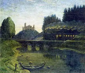 Краявід з цягніком (Scenery with a train), 1936