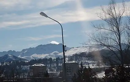 Mount Kirs as seen from the city of Shusha