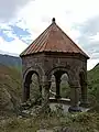 View of belltower - Tumanyan in background