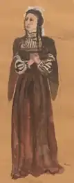 Hanna Rovina, costume design for her role as Dona Isabela