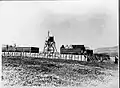 Masada tower under construction 1937