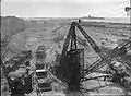 Atlit: Quarry with fortress in distance 1934