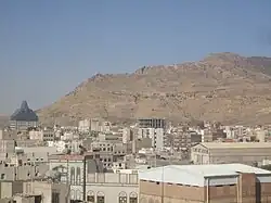 Jabal Nuqm or Jabal Nuqum in the area of Sana'a. Local legend has it that after the death of Noah, his son Shem built the city at the base of this mountain.