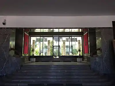 The internal courtyards as seen from the entrance hall.