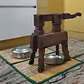 Traditional wood presser used for making Ottu Shavige, Karnataka.