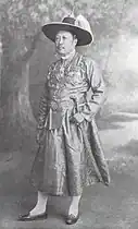 Prince Svasti Sobhana, the son of King Mongkut (Rama IV) wearing the royal costumes of the early Rattanakosin period