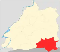 Location of the township region in Mangshi