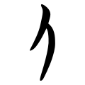 Chu slip script character of Warring States