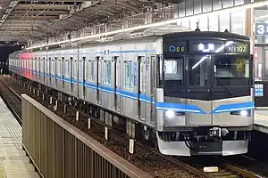 Nagoya Municipal Subway 3050 series at Kami Otai Station