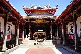 Grand Matsu Temple in Tainan City used to be the palace of Prince Ningjing of Southern Ming dynasty, rebuilt in the Qing dynasty.