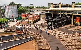 Changhua Roundhouse and its turntable seen from the observation deck