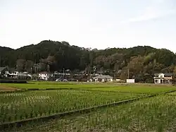 A image of the Katsurayama Castle, destroyed during the Siege of Katsurayama in March 1557.