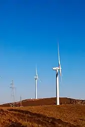 Image 23A group of wind turbines in Zhangjiakou, Hebei, China (from Windmill)