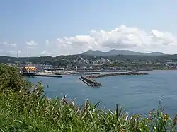 View of Esashi from Kamome Island