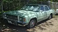 1979 Ford LTD sedan; standard trim with two headlamps.