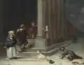 'Boys Throwing Snowballs' by Richard Morton Paye. Exhibited at the Royal Academy in 1784.