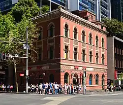 Former Bank of NSW building, now KFC fast food restaurant, located at 107-109 Bathurst Street, Sydney, constructed between 1894 and 1895.