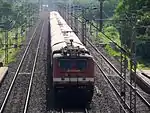 Falaknuma Express at Kolaghat, West Bengal hauled by SRC WAP-4 loco