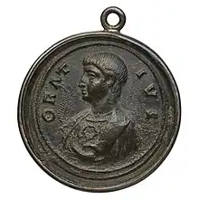 Bronze medallion with an effigy of Horace (Bibliothèque Nationale, Paris)