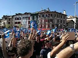 Pro-peace rally in Bayonne on ETA's disarmament day (08/04/2017)