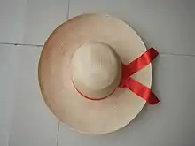 A wide-brimmed woman's baliwag hat from Baliwag, Bulacan