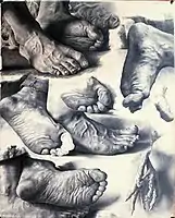 Legs, pencil drawing 42x29 cm, 1997