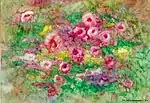 Tapestry with Pink Flowers_041L04EN, 28"x40"